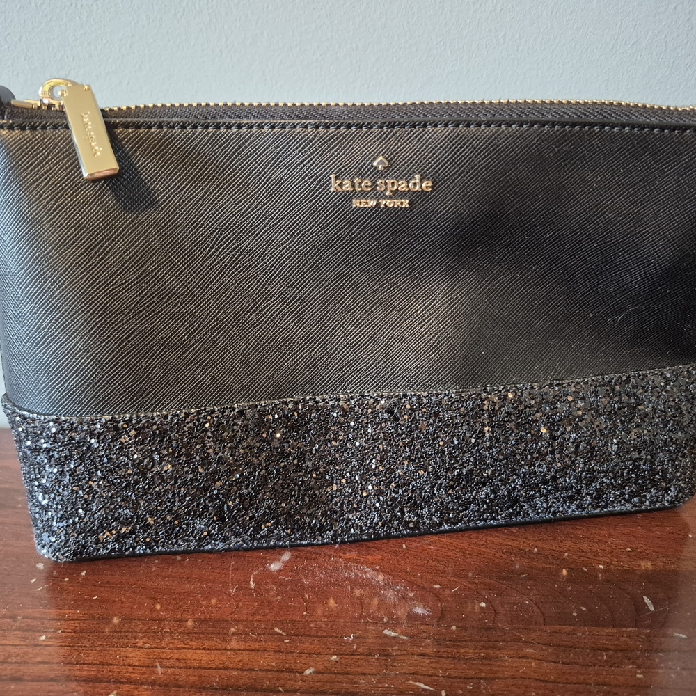Kate Spade Black and Glitter Evening Bag